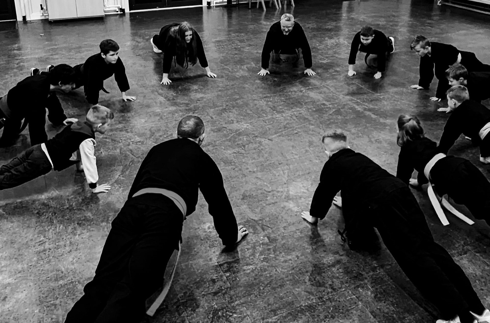 Mixed karate class in Morecambe