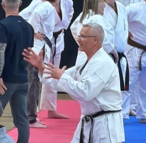 Karate demonstration on the mats