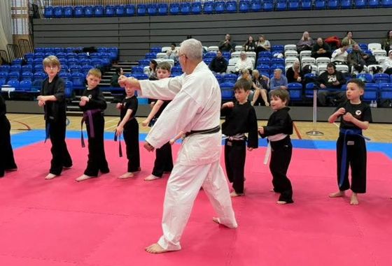Group karate session